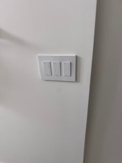 New wall switch plate installed